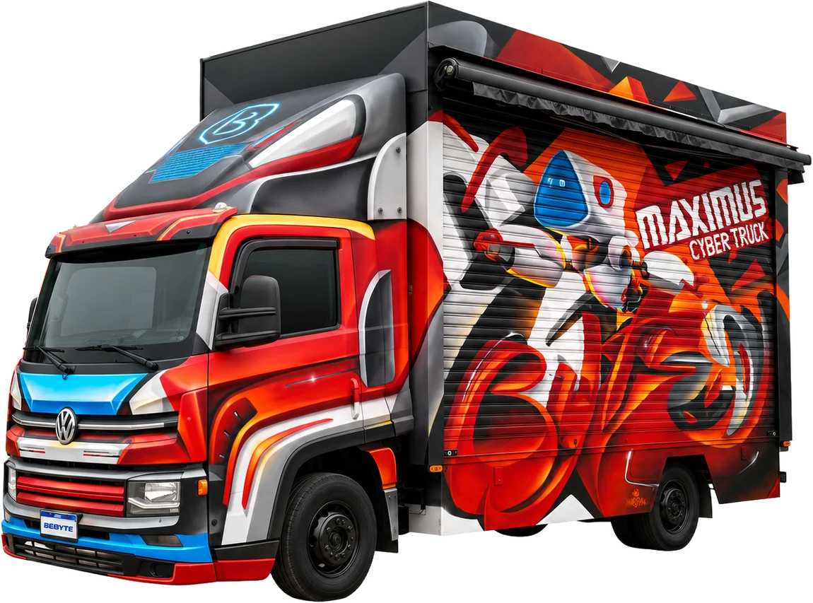 CyberTruck BeByte — laboratório móvel de tecnologia